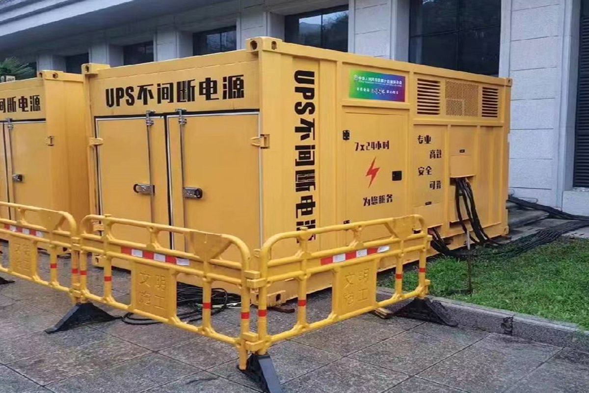 长垣发电机租赁施工现场